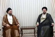 حکیم در دیدار با حسن خمینی: اگر ایران تضعیف شود، همه ضرر خواهد کرد