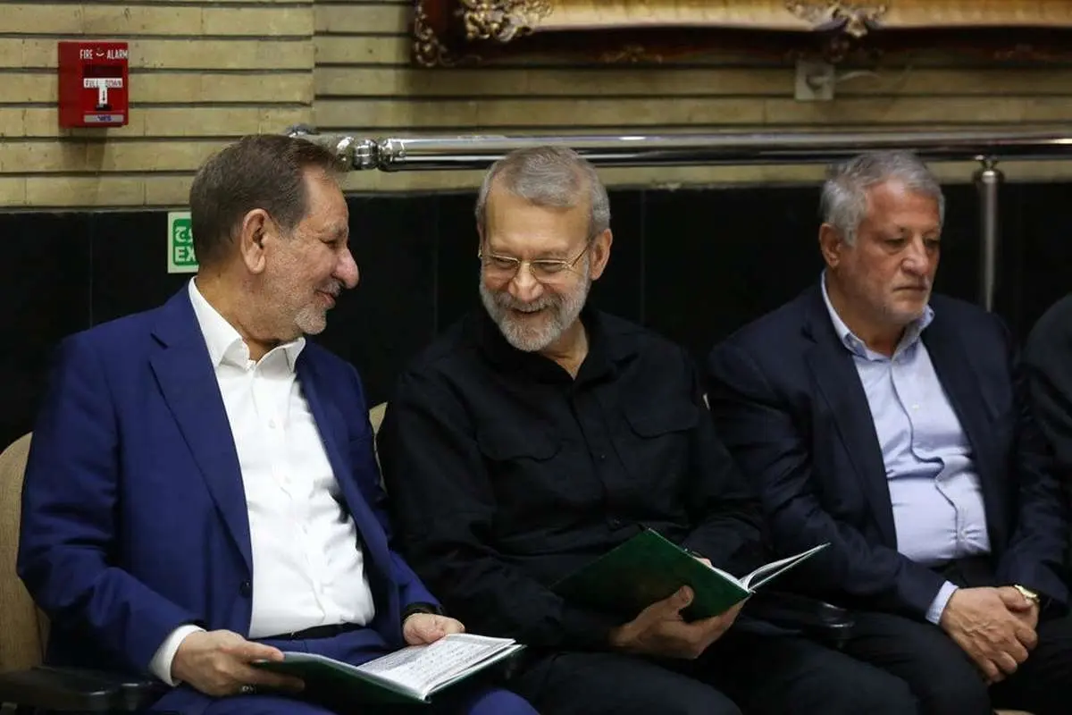 همنشینی لاریجانی و محسن هاشمی در یک مراسم 