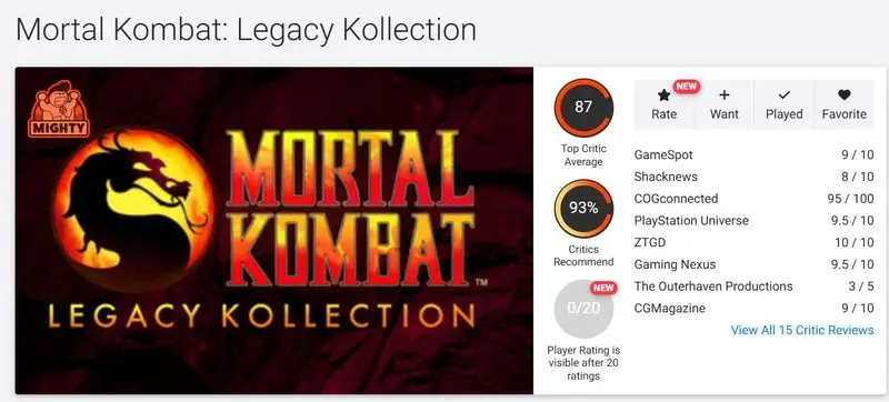 Mortal Kombat: Legacy Kollection