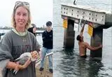 نجات مرغ دریایی گرفتار قلاب ماهیگیری