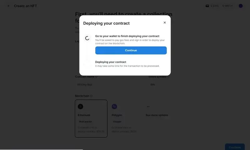 ساخت nft در پلتفرم اپی سی - مرحله 7