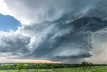 چرخش توده‌ای هولناک در آسمان اوکلاهما
