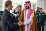 تصاویری از استقبال بن‌سلمان از رئیس‌جمهور فرانسه