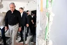 قطع کنفرانس خبری نتانیاهو به دلیل شلیک موشک‌های ایران 