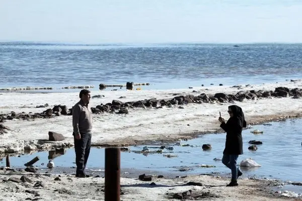 تصاویر؛ دریاچه ارومیه روی موج بارش‌ها بالا آمد