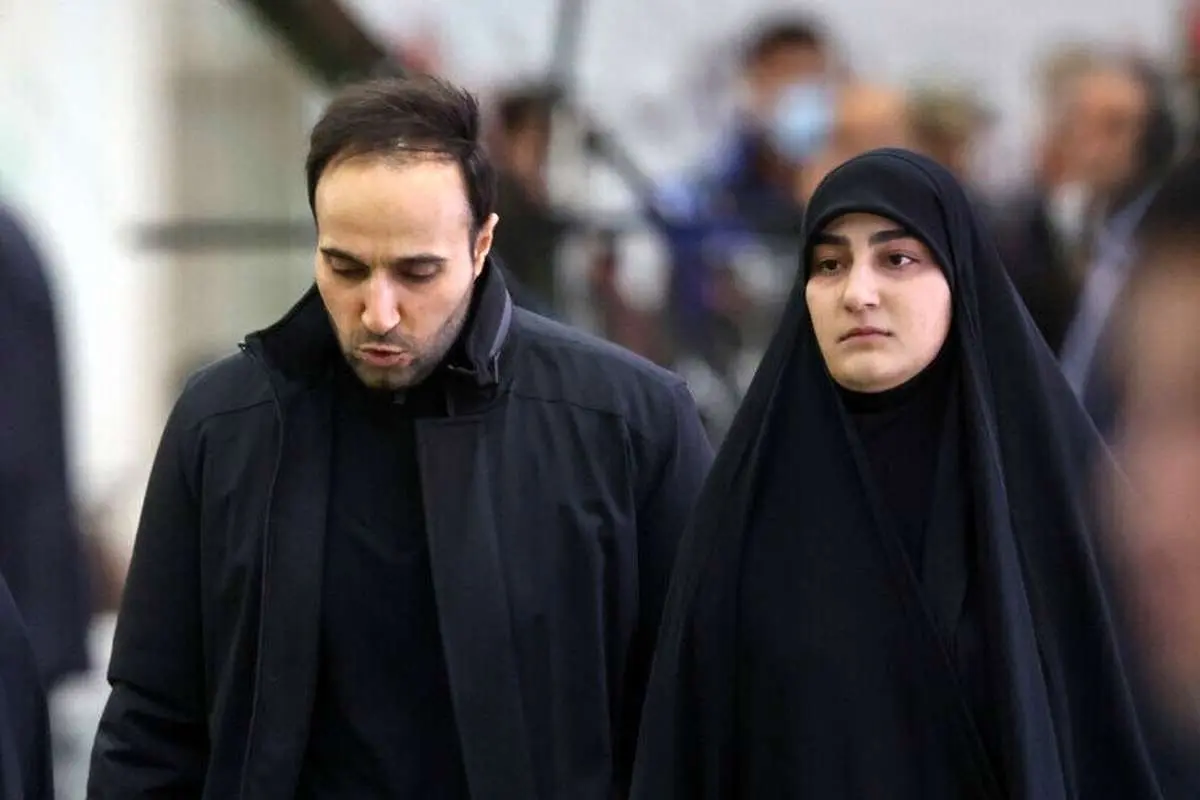 حضور فرزندان سردار سلیمانی در مراسم تشییع شهدا