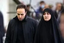 حضور فرزندان سردار سلیمانی در مراسم تشییع شهدا