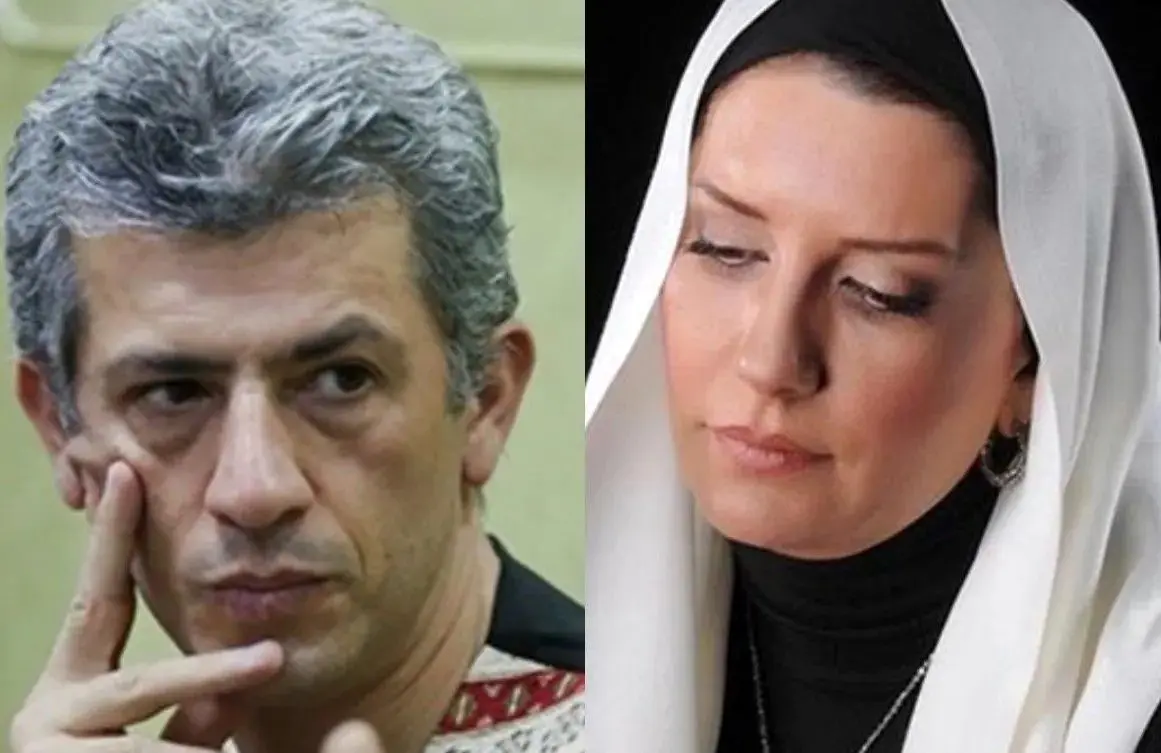 فریبا کوثری و سیروس همتی در جمع امدادگران