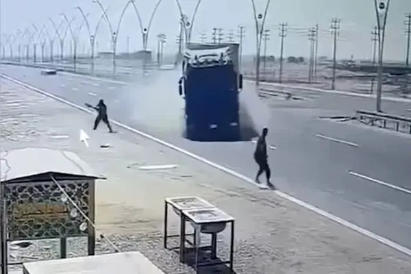 ببینید؛ نجات معجزه‌آسای زائر اربعین از حادثه رانندگی