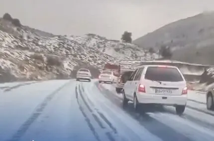 بارش برف ارتفاعات کرمان را سفیدپوش کرد