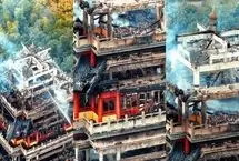 آتش‌سوزی در معبد تاریخی ۱۵۰۰ ساله چین 