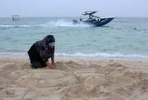 تصاویر؛ جشنواره مجسمه‌های ماسه‌ای در ساحل کیش