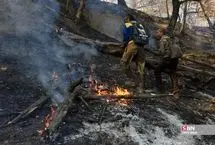 تصاویر؛ آتش‌سوزی در جنگل‌های گلستان