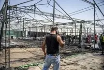 تصاویر؛ آتش‌سوزی دو موکب اربعین در مرز مهران